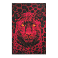 Red Leopard Area Rug – Bold Neon Leopard Accent Rug