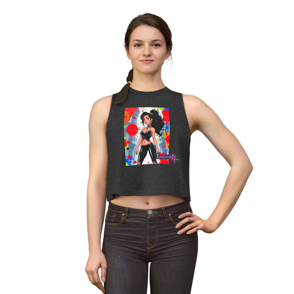 Anime Streetwear Crop Top — Bold Pop Art Girl Graphic