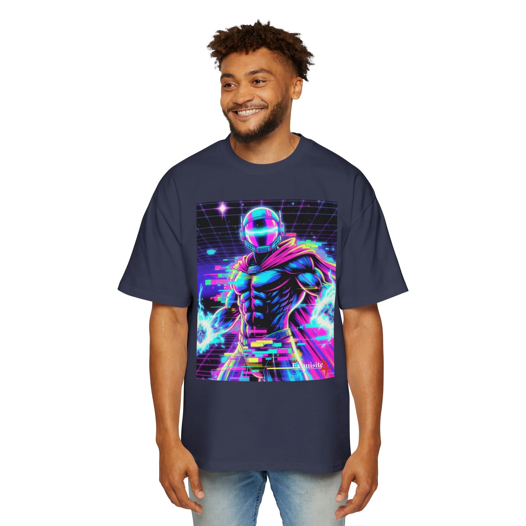 Graphic Tee — Retro Cyberhero Oversized Tee