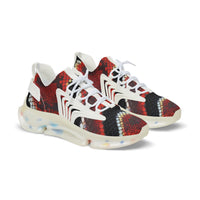Men's Mesh Snakeskin Print Sneakers