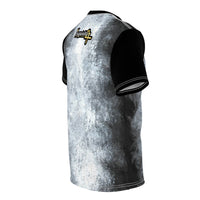 Exquisite 24 Logo Tee — Distressed Grey All-Over Print T-Shirt