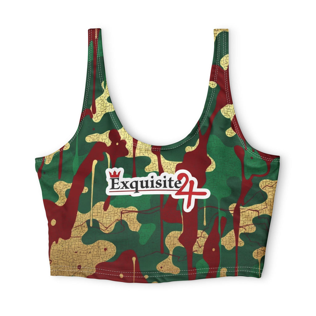 Green Gold Camo 'Exquisite 24' Sports Bra