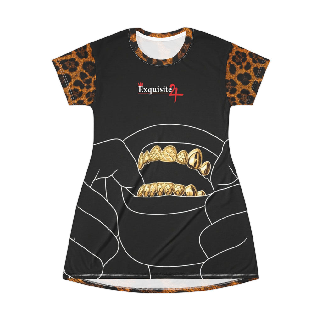 Exquisite 24 Leopard Grillz Graphic T-Shirt Dress