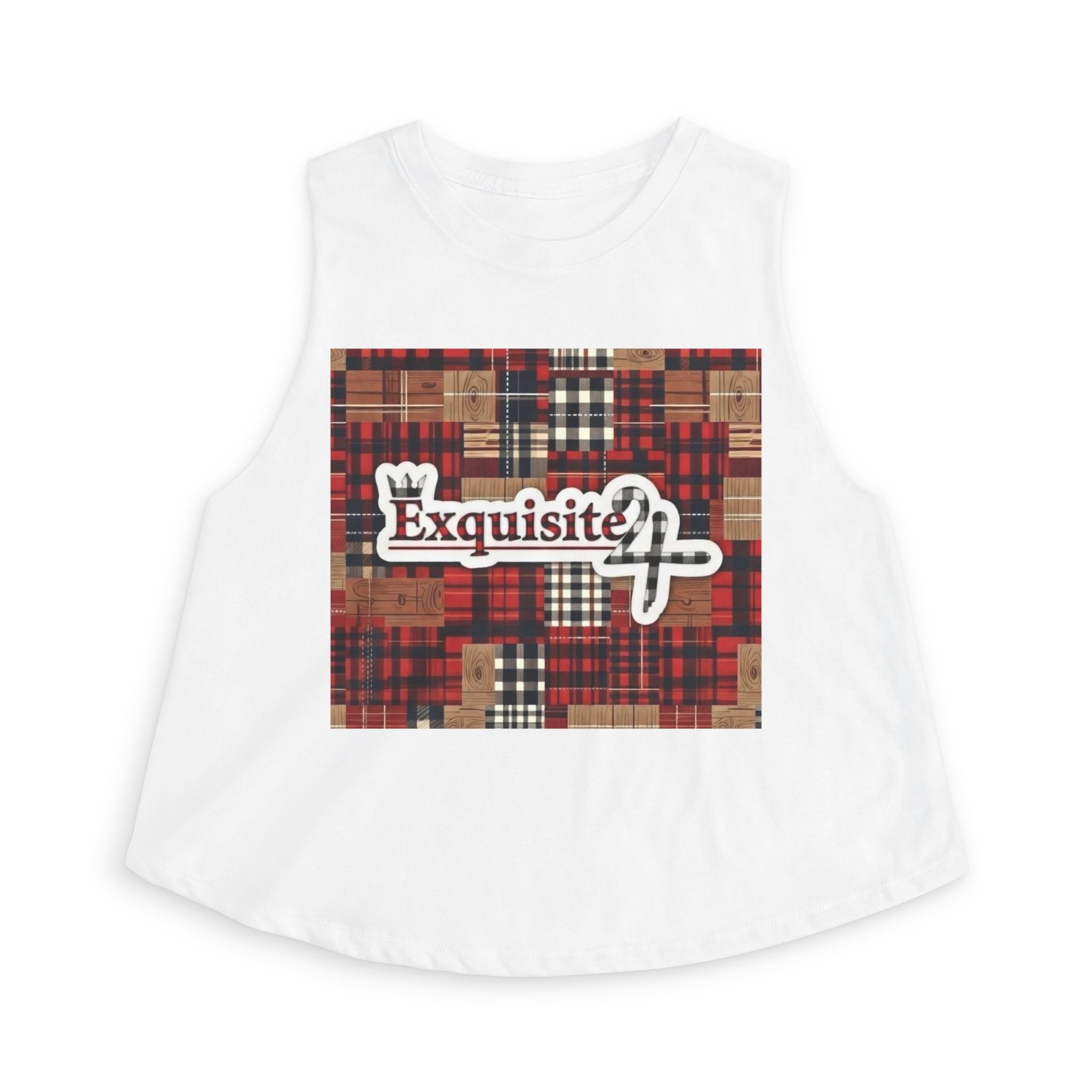 Exquisite 24 Plaid Graphic Women's Crop Top