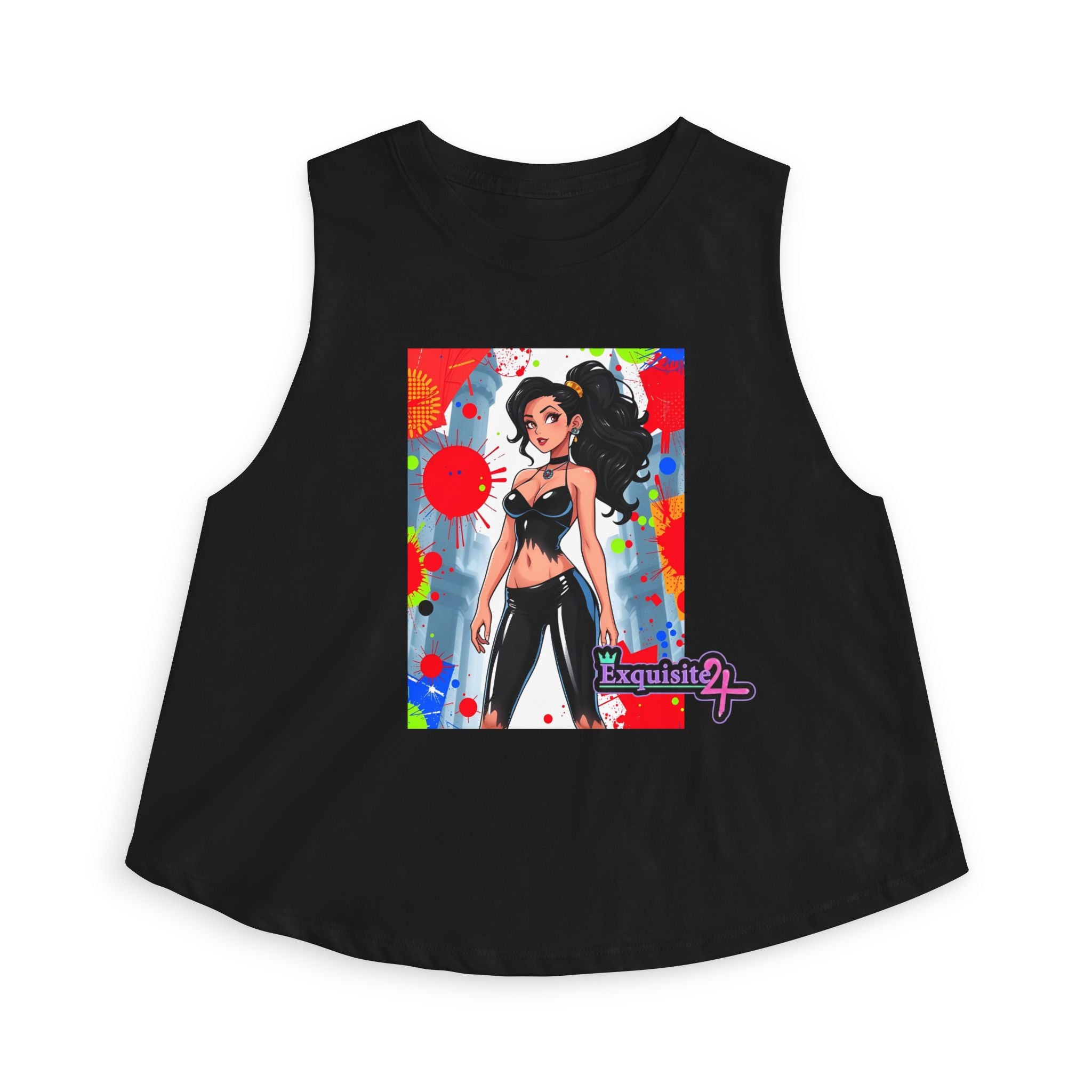 Anime Streetwear Crop Top — Bold Pop Art Girl Graphic