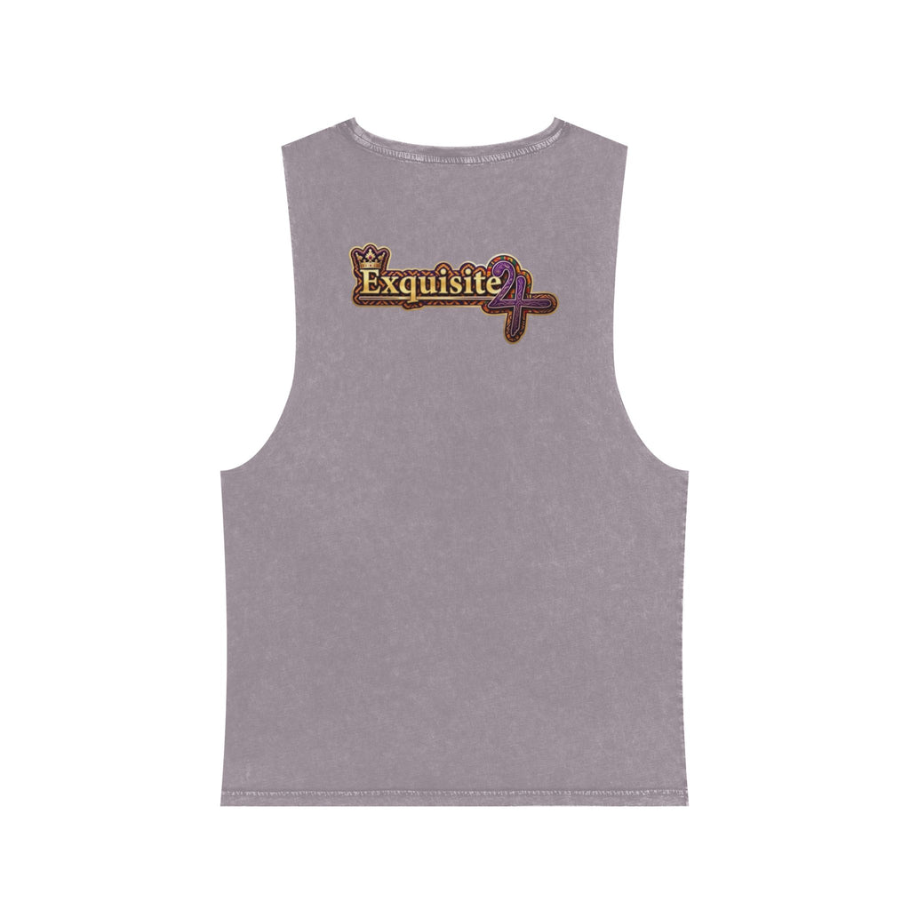Stonewash Tank Top — Colorful 'Exquisite 24' Grillz Graphic