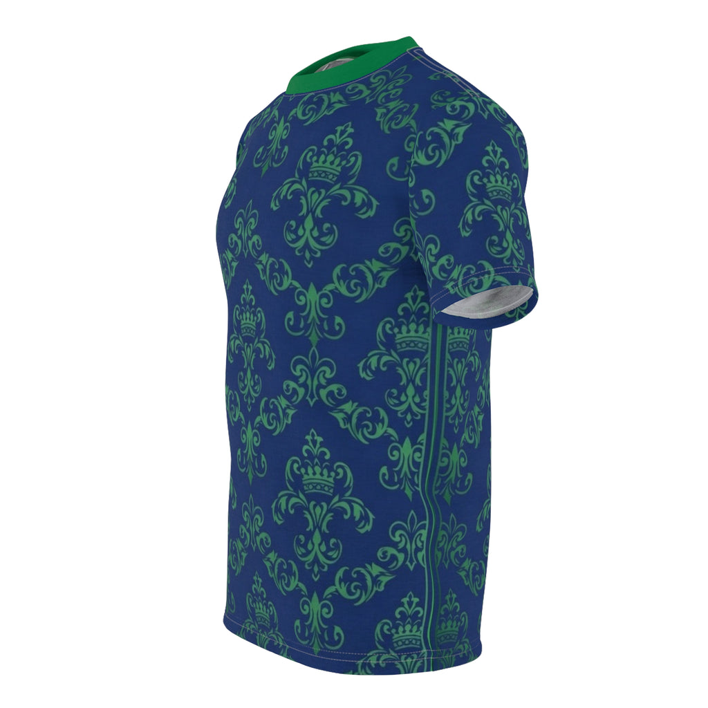 Regal Green Damask Design All-Over Print Tee