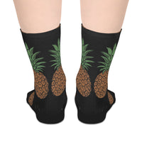 Pineapple Print Mid-Length Socks