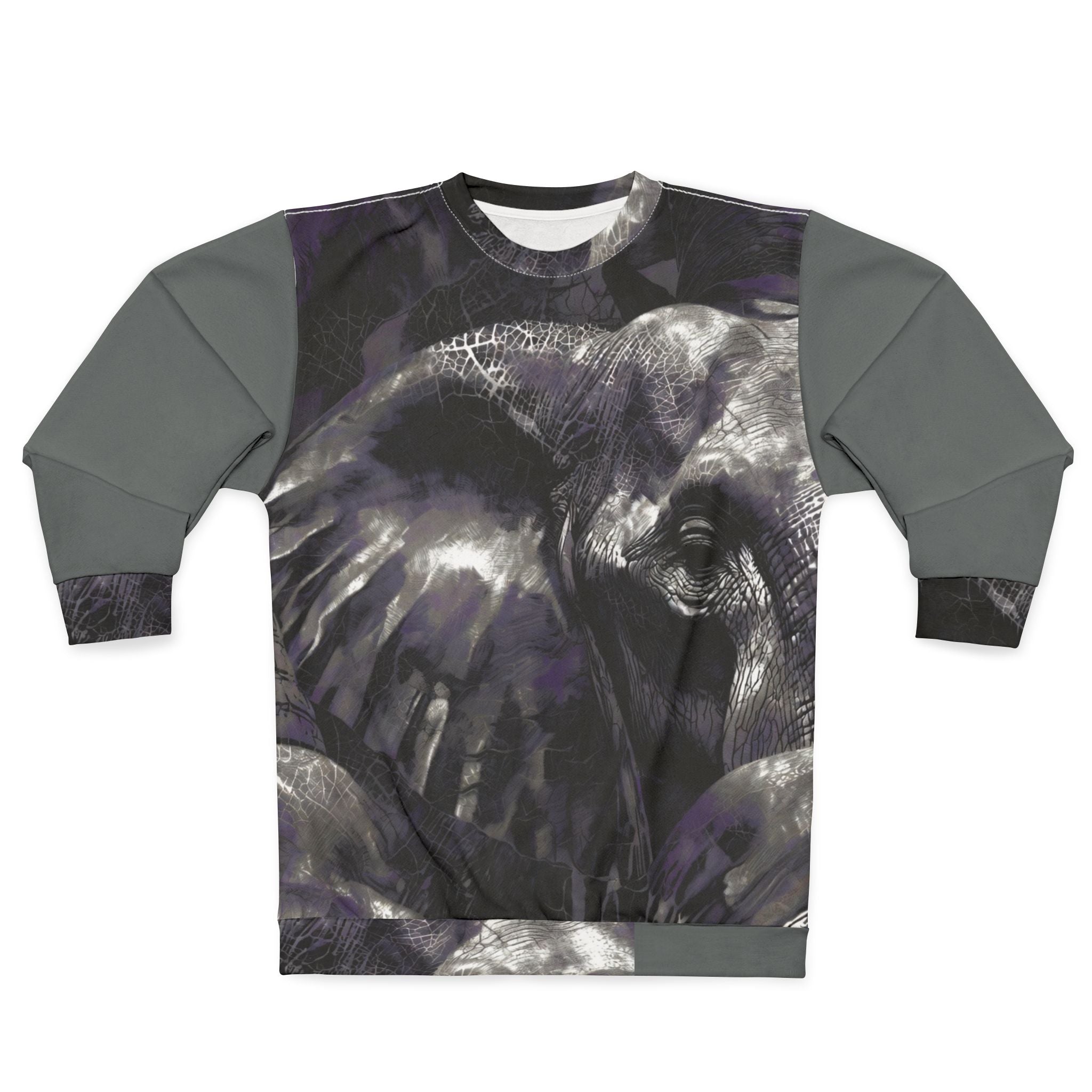 Monochrome Elephant Art Sweatshirt