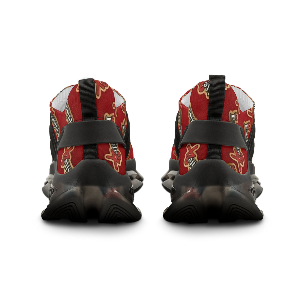 Red 'Exquisite 24' Logo Print Athletic Shoes