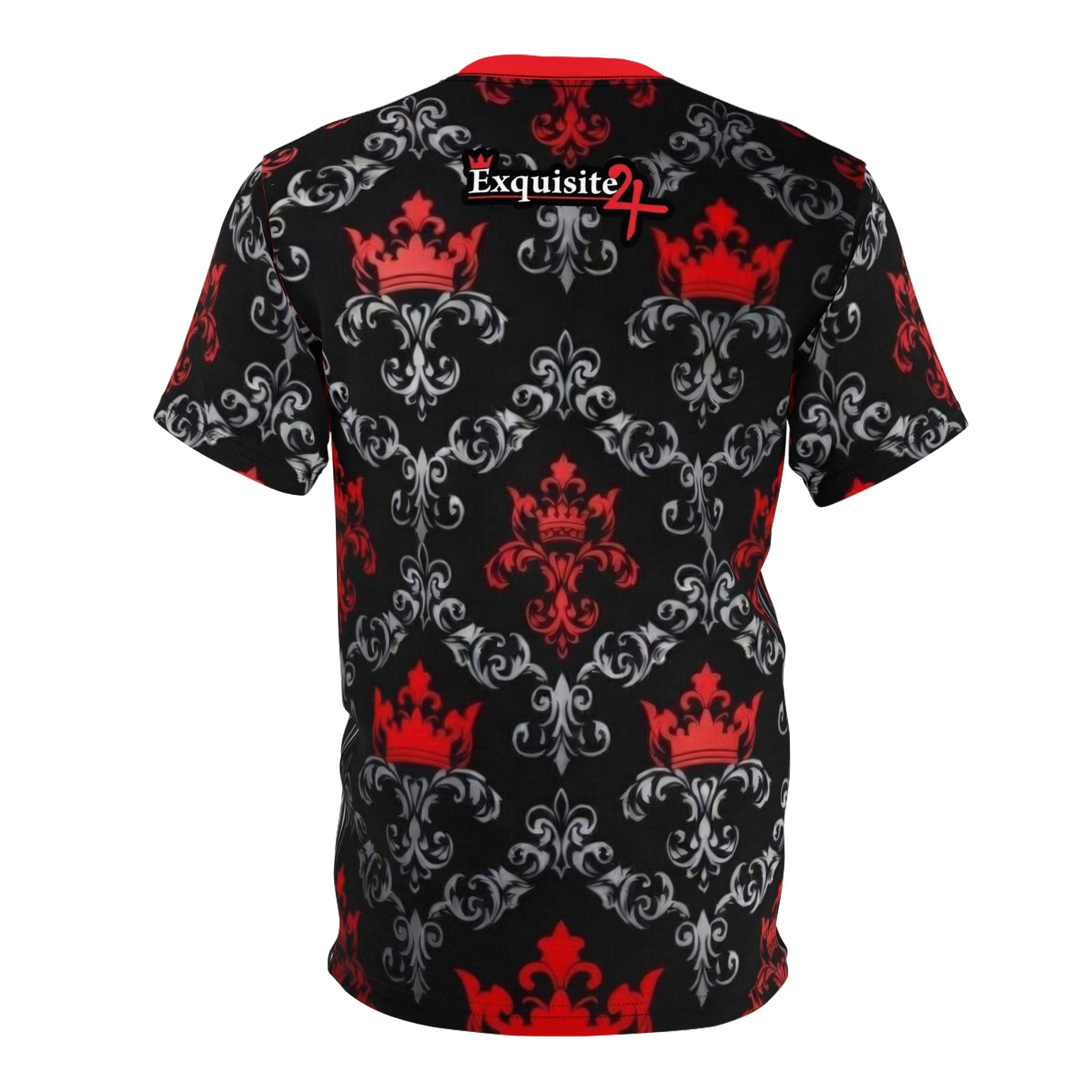 Exquisite 24 Red & Black Damask Tee