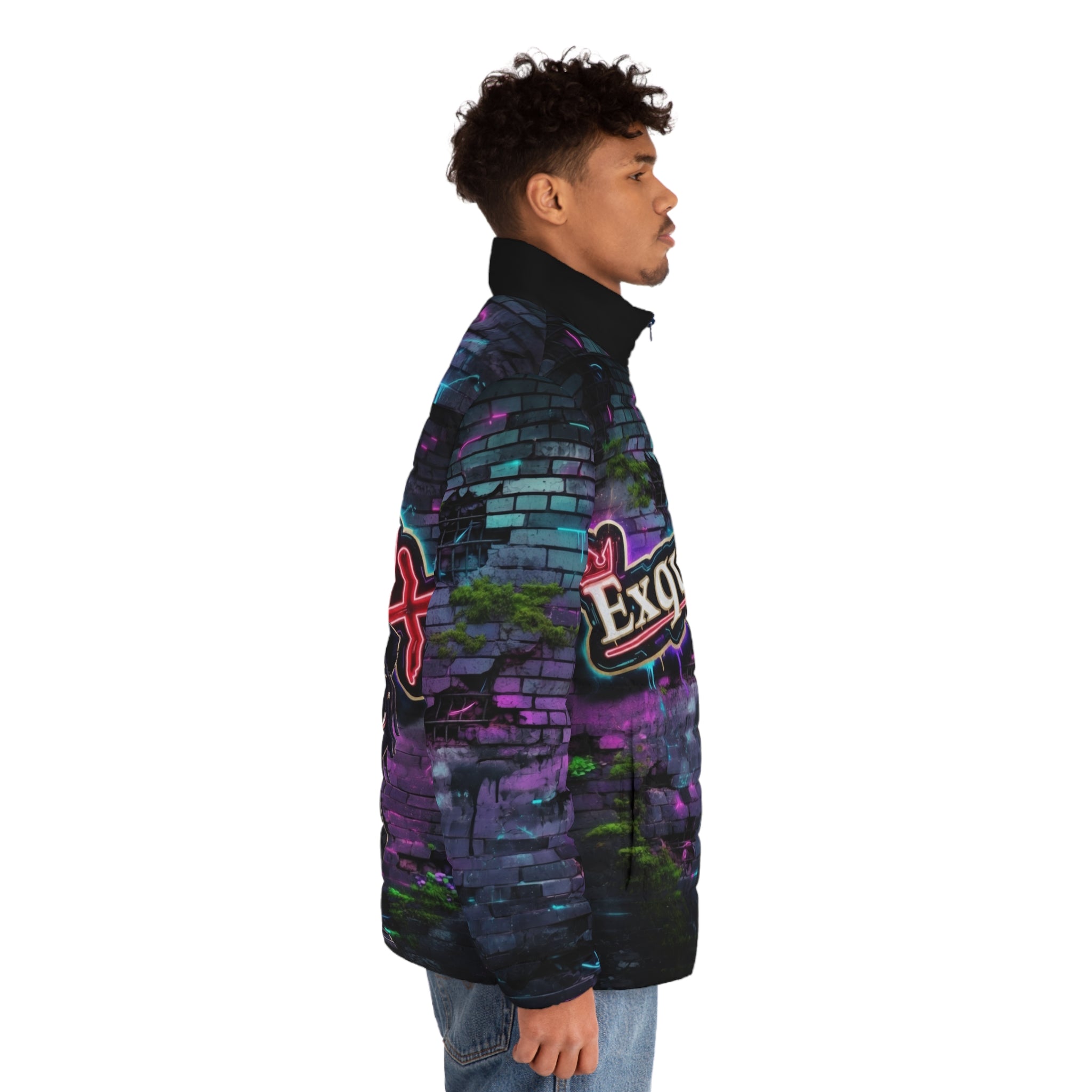 Exquisite 24 Graffiti Puffer Jacket