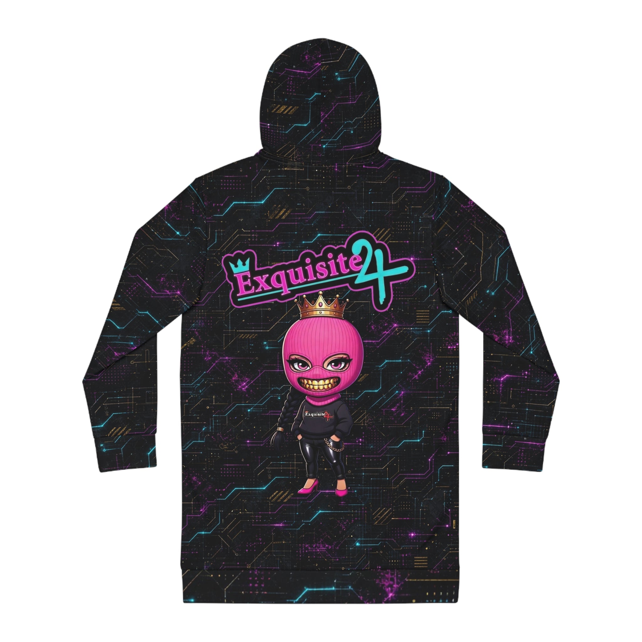 'Big Dreams' Cyber Punk Character Hoodie Dress