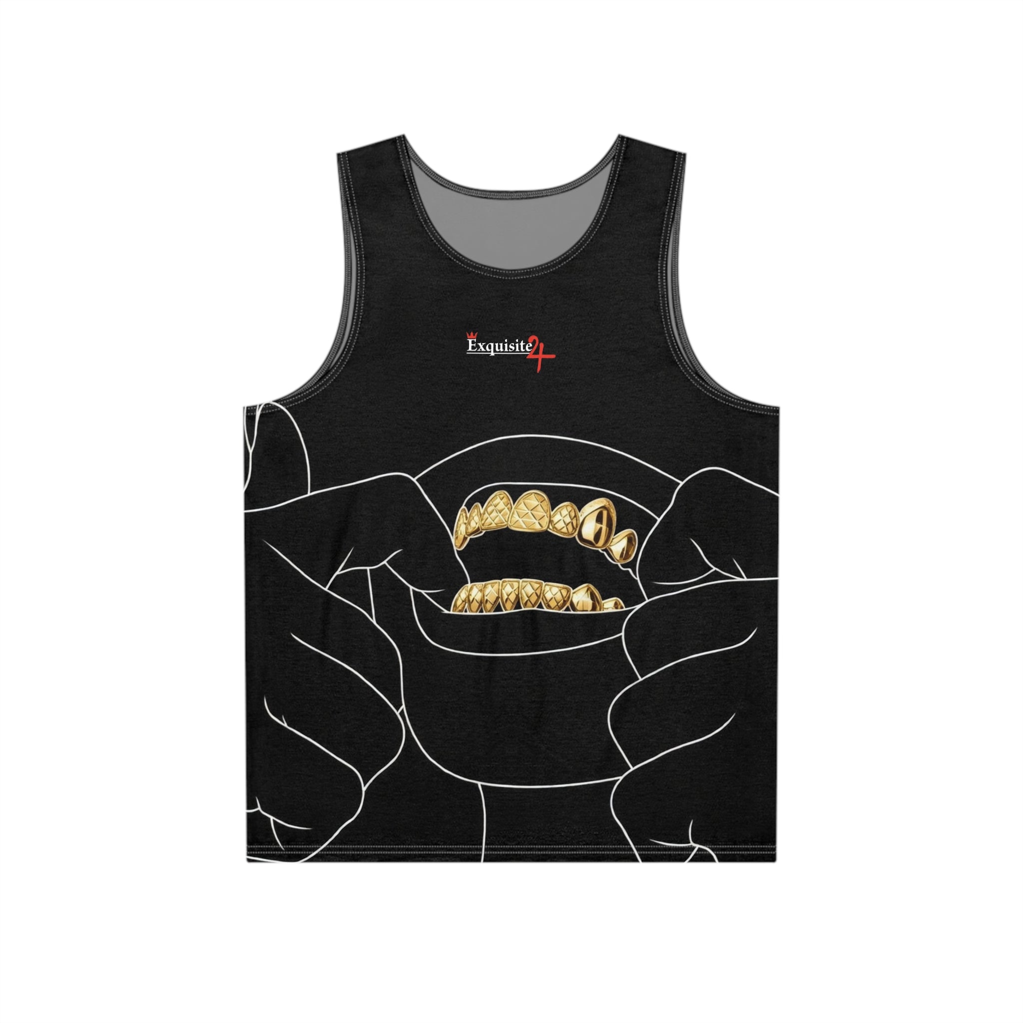 Exquisite 24 Logo Grillz Men's Tank Top — All-Over Print Streetwear