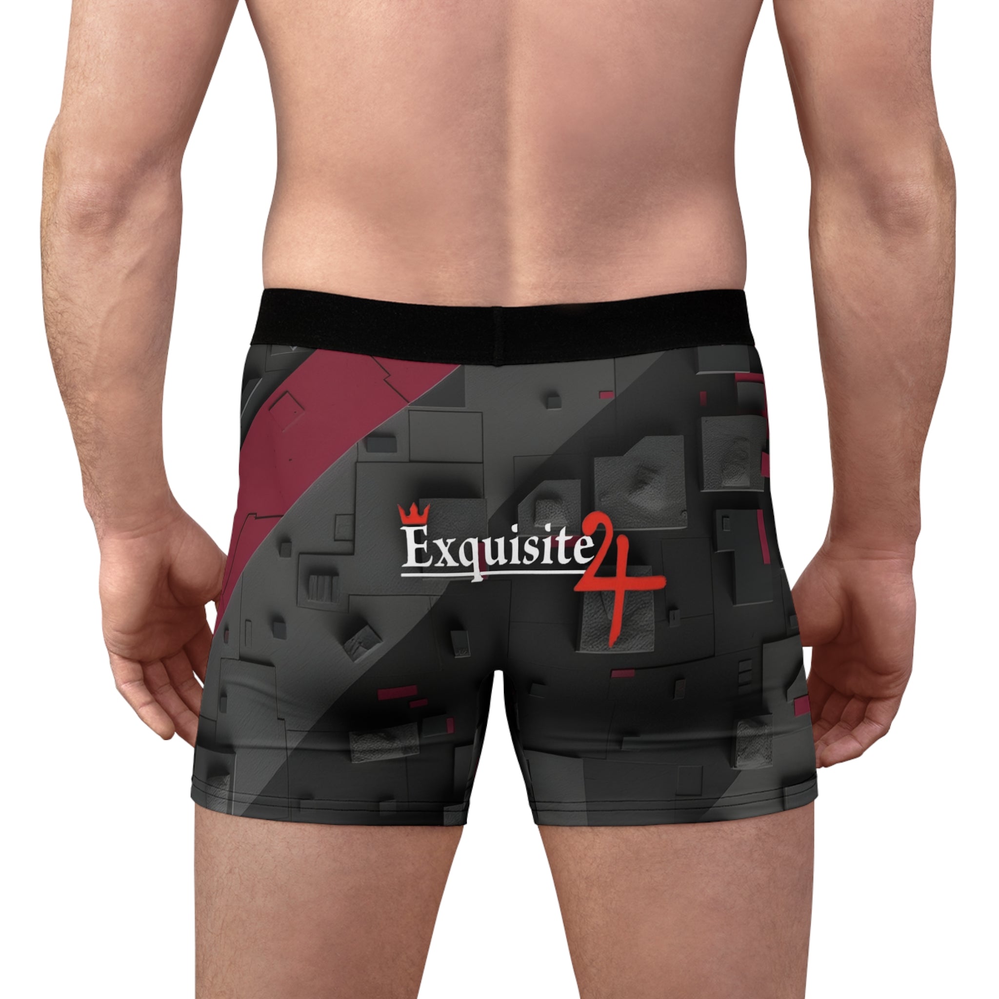Exquisite 24 Geo Logo Boxer Briefs — Men's Patterned All-Over-Print Underwear