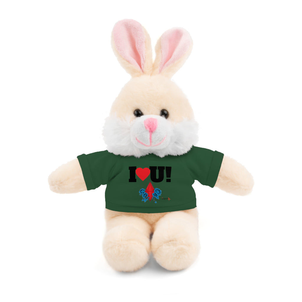 Plush Bear with Branded Tee – Red Diamond and Blue Roses Teddy