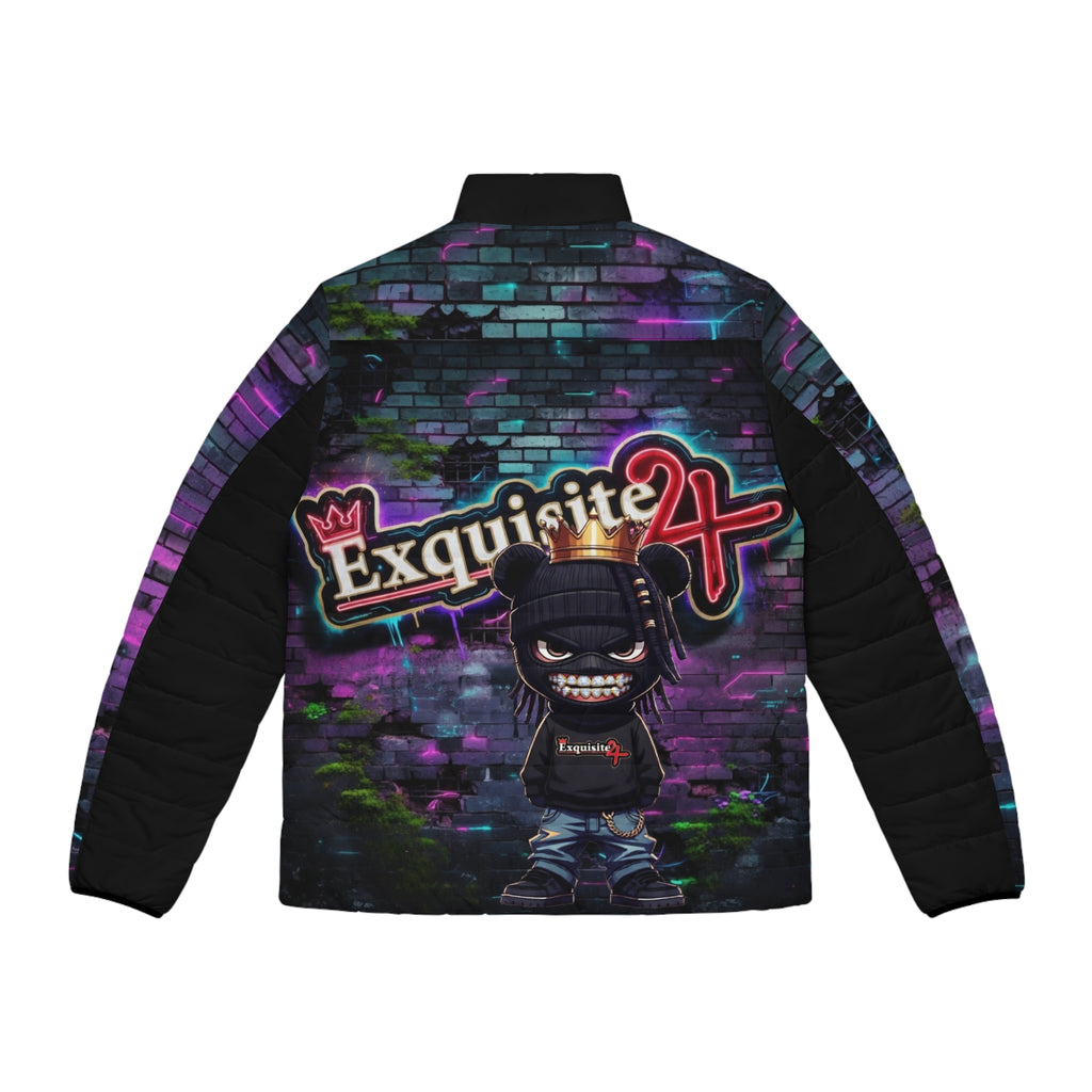 Exquisite 24 Graffiti Puffer Jacket