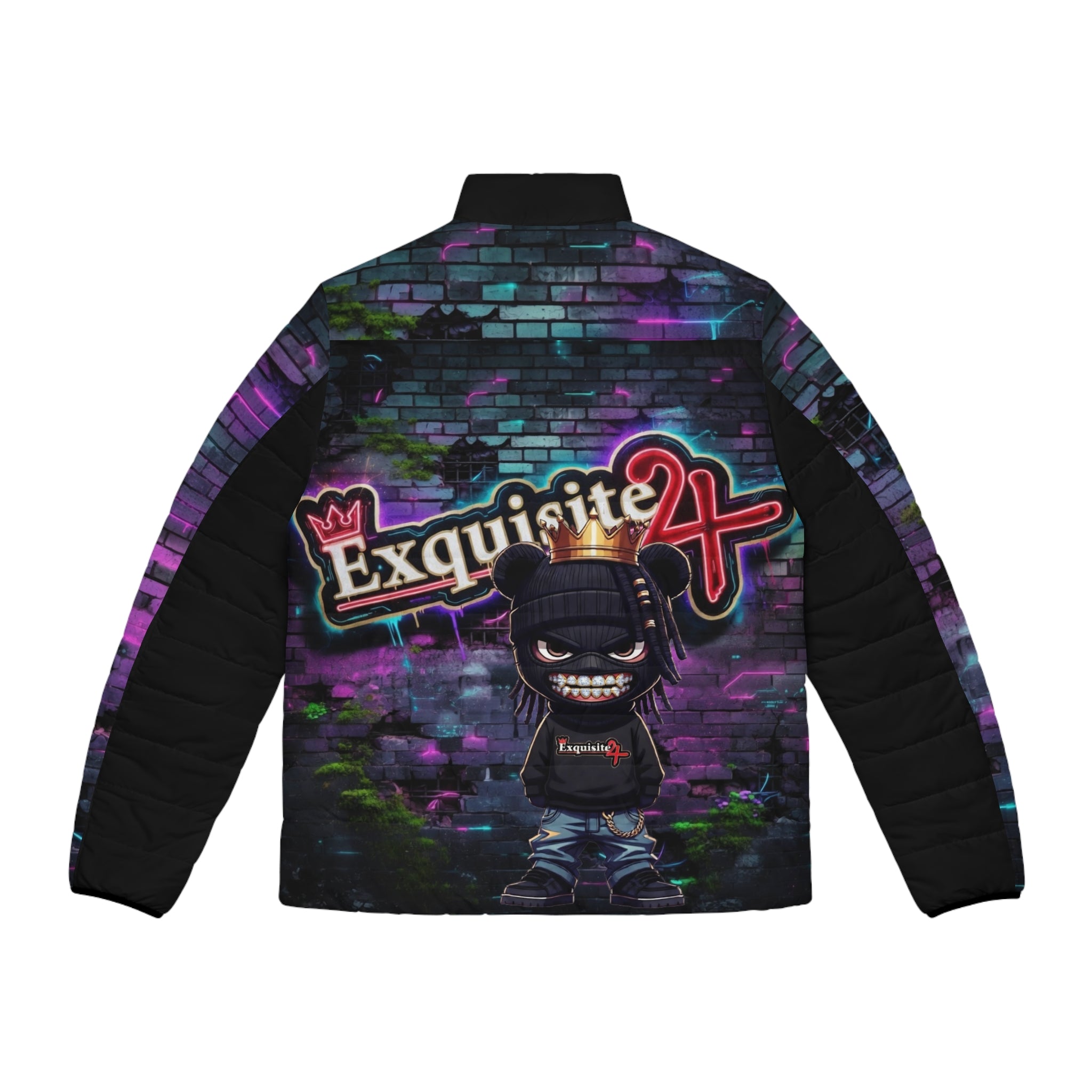 Exquisite 24 Graffiti Puffer Jacket