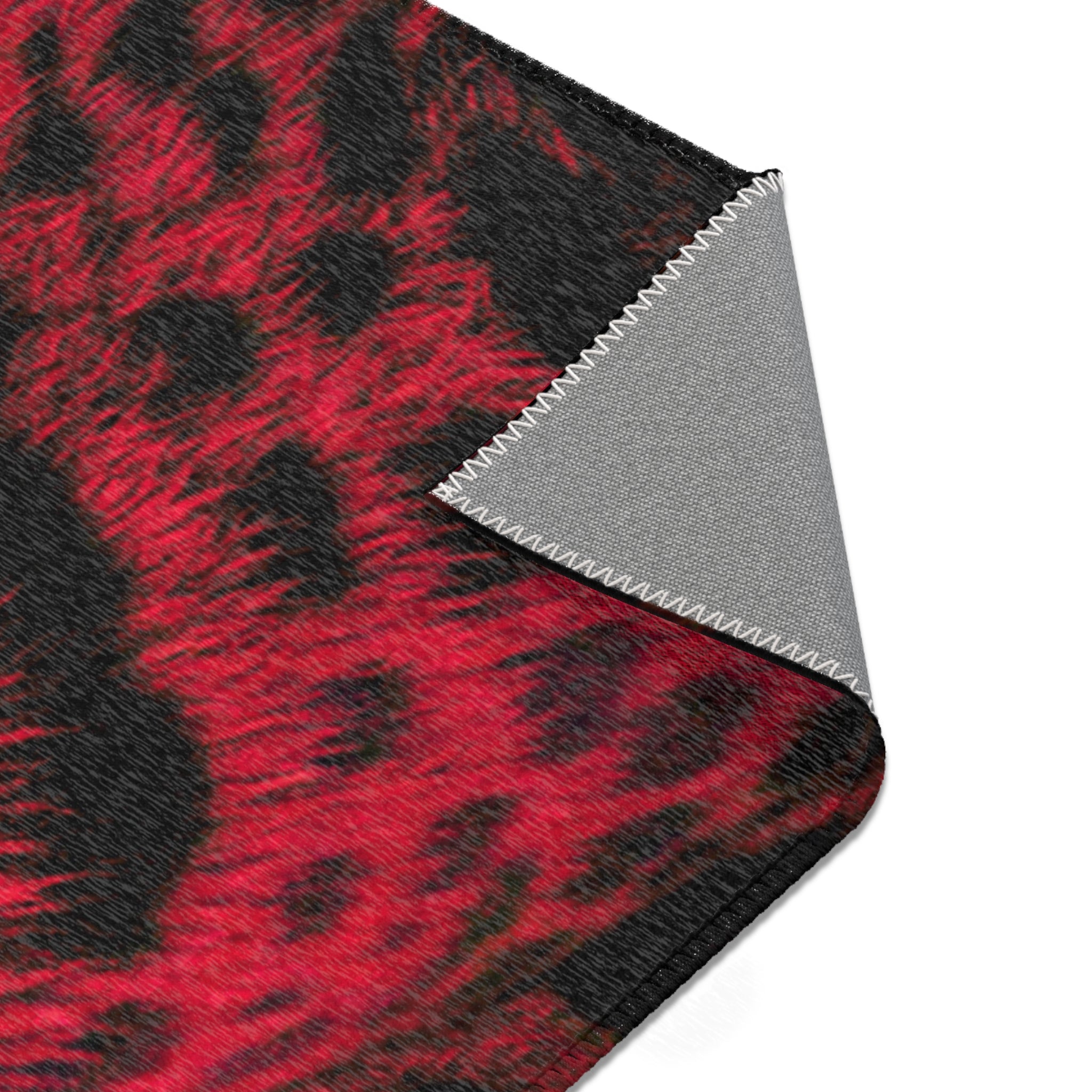 Red Leopard Area Rug – Bold Neon Leopard Accent Rug