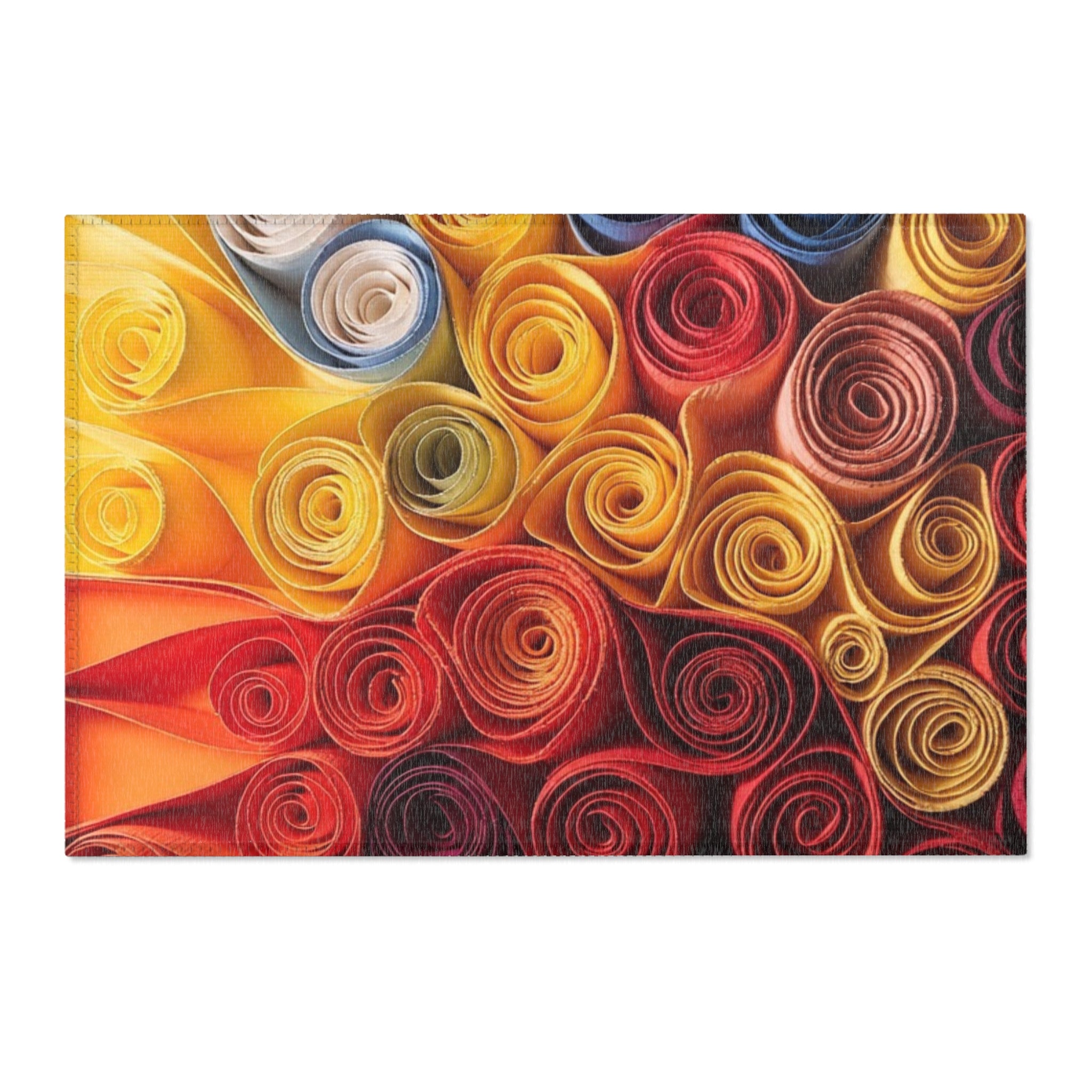 Colorful Swirl Area Rug — Vibrant Abstract Decorative Rug for Living Room & Entryway