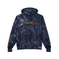 Tie-Dye Embroidered Hoodie - Exquisite 24 Black & Gold Patch