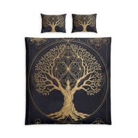 Tree of Life Metatron Cotton Duvet Cover Set