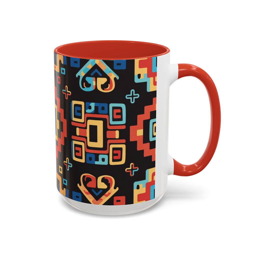 Colorful Geometric Aztec Pattern Coffee Cup