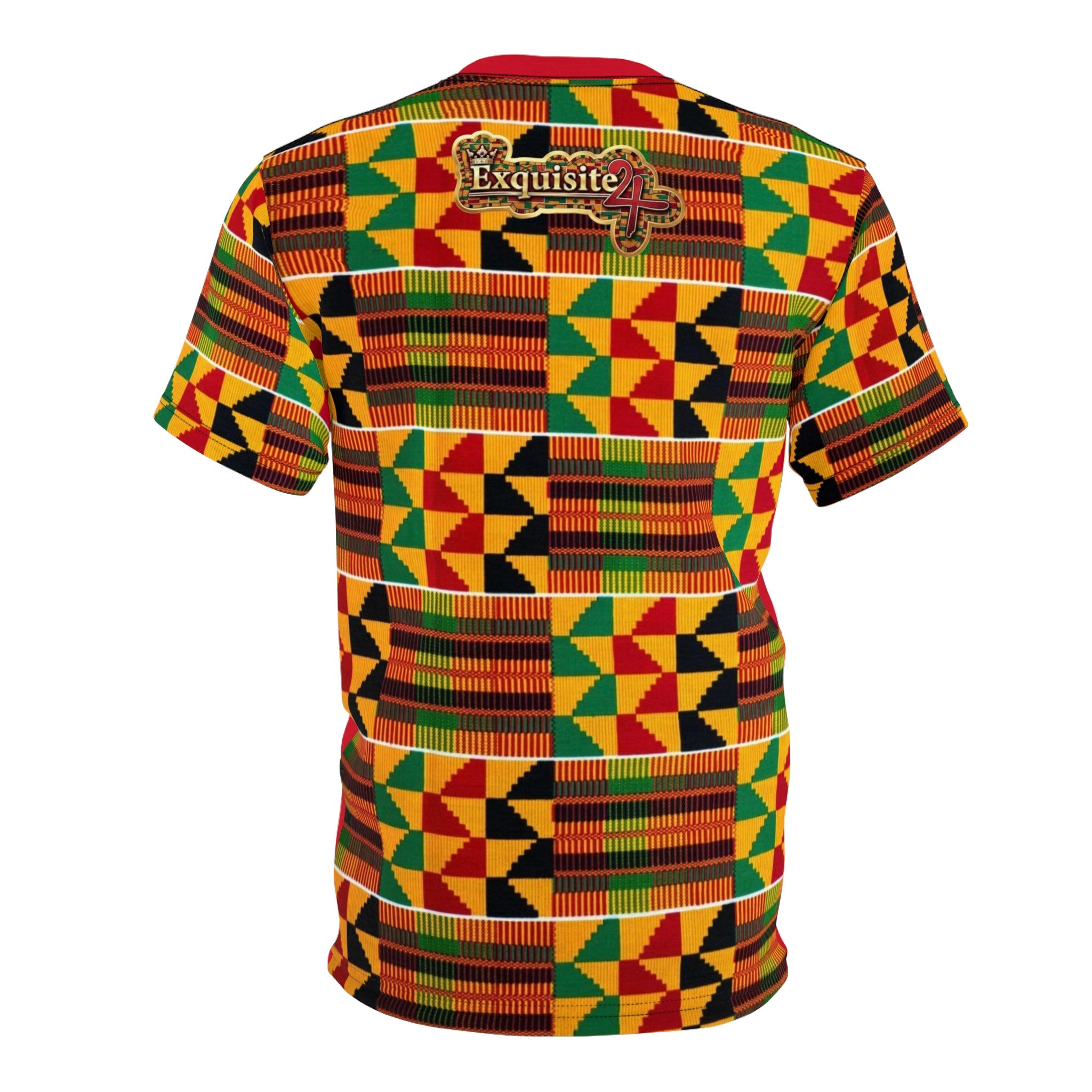Exquisite 24 Red Kente Sleeve Tee