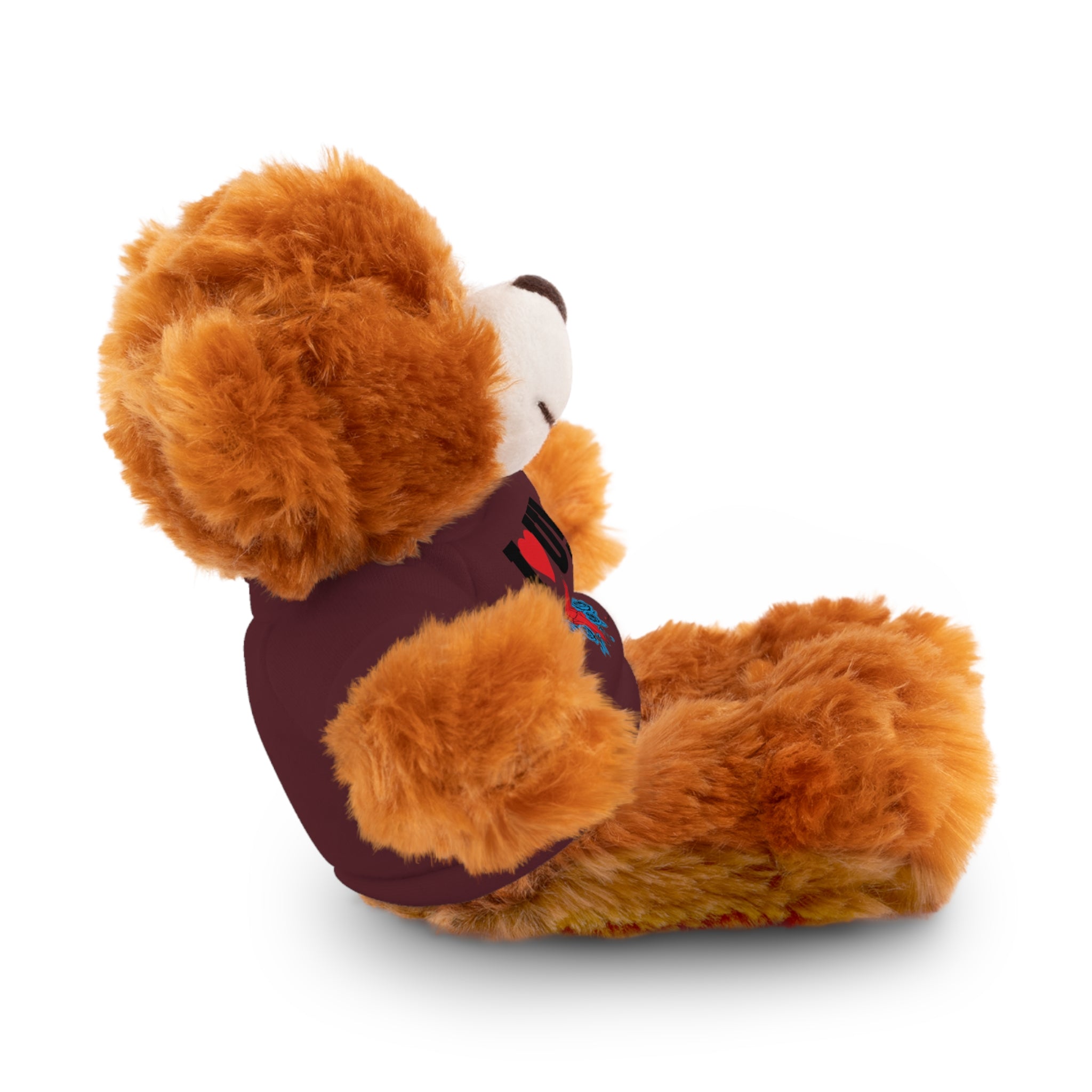 Plush Bear with Branded Tee – Red Diamond and Blue Roses Teddy
