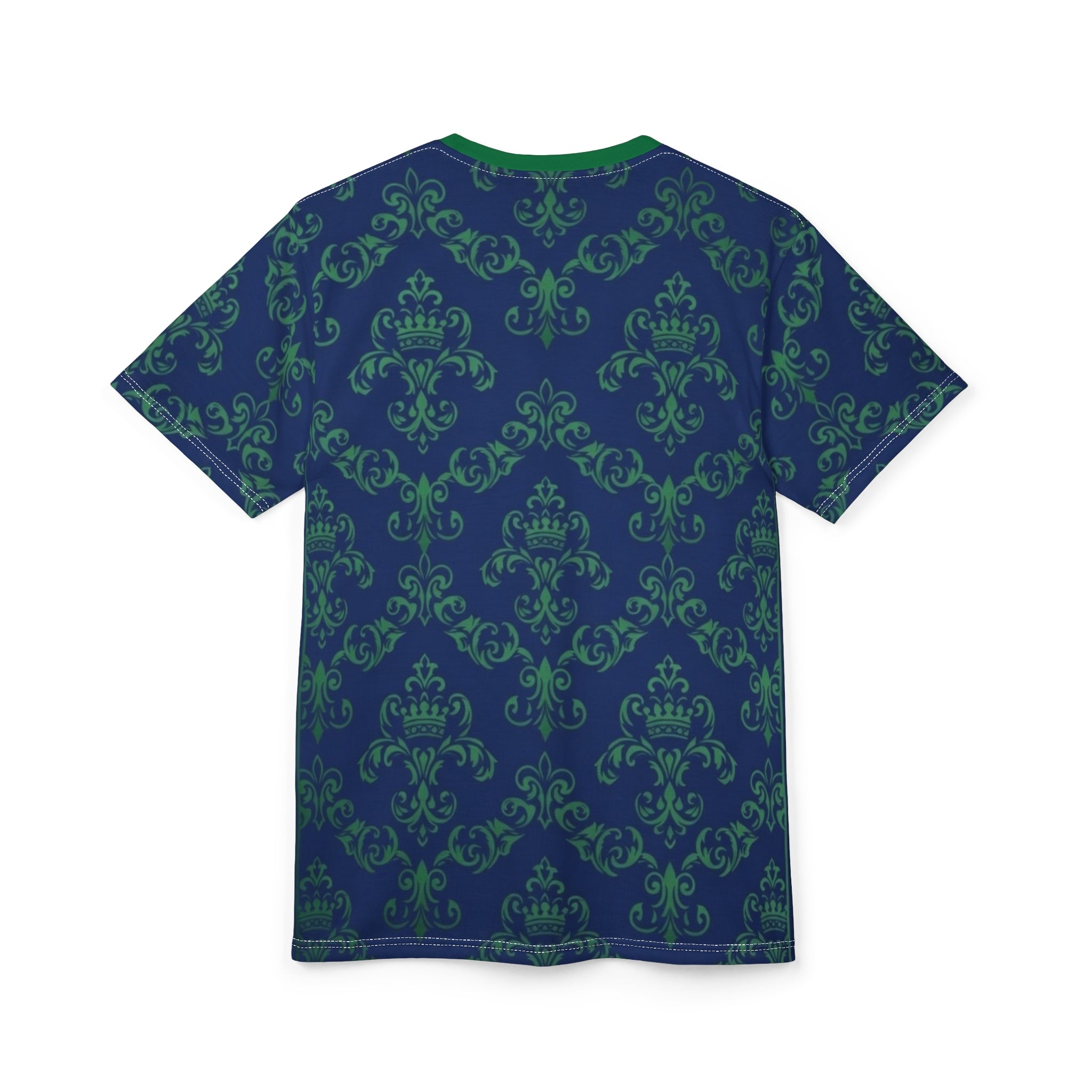 Regal Green Damask Design All-Over Print Tee