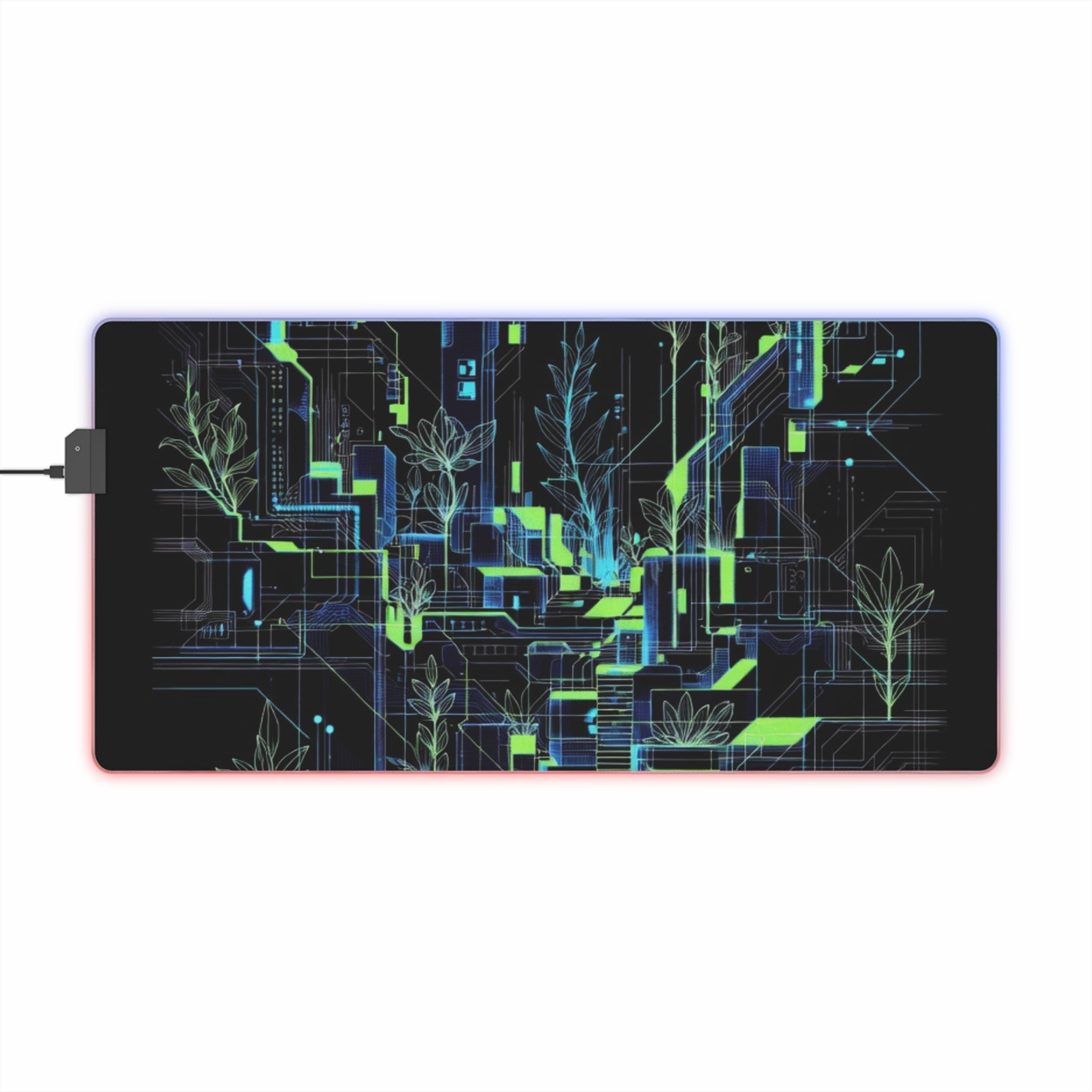 LED Gaming Mouse Pad — Cyber Circuit RGB Desk Mat