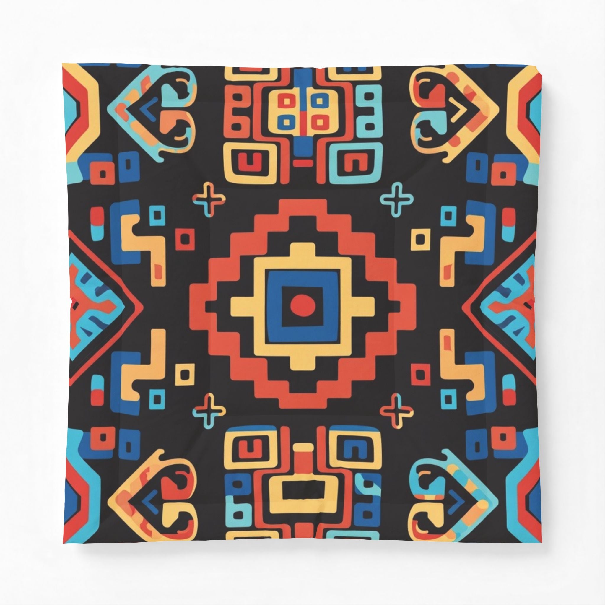 Bohemian Aztec Cotton Comforter – Colorful Geometric Quilt for Bedroom