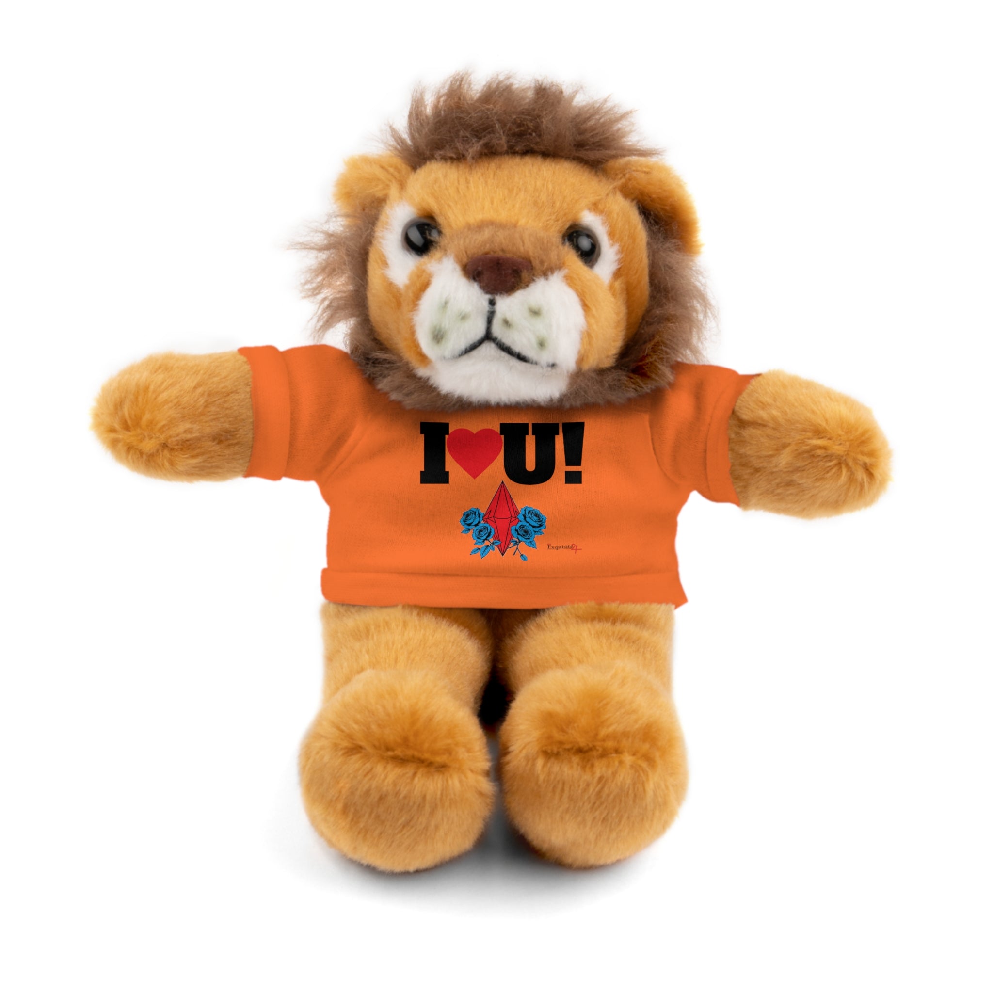 Plush Bear with Branded Tee – Red Diamond and Blue Roses Teddy