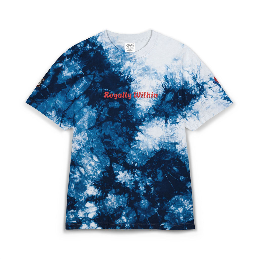 Tie-Dye Spiral 'Royal Within' Embroidered T-Shirt