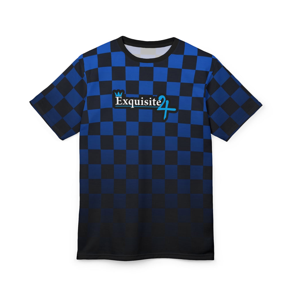 Blue Checkered 'Exquisite 24' Graphic Tee