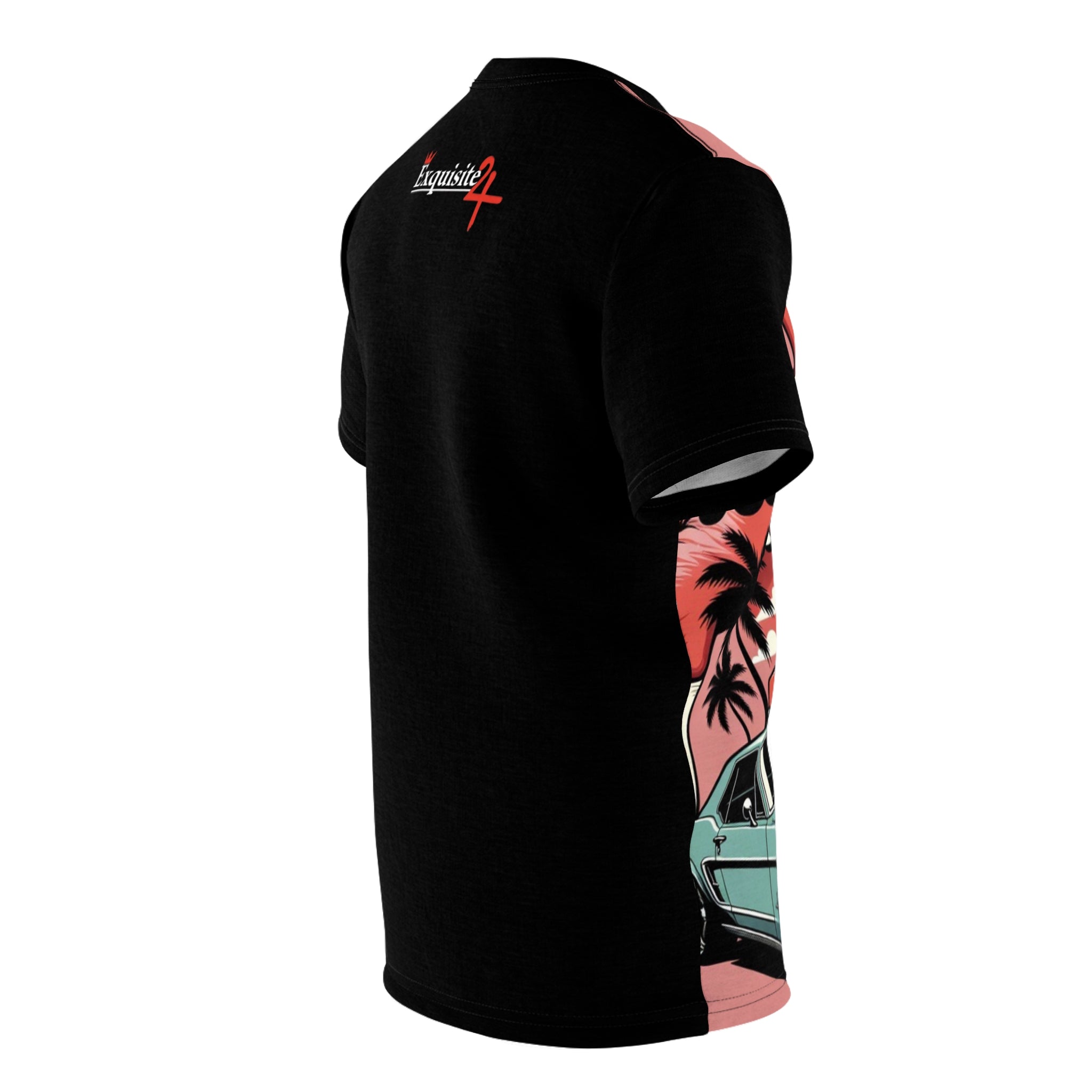 Los Angeles California Vintage Muscle Cars Flamingo Tee