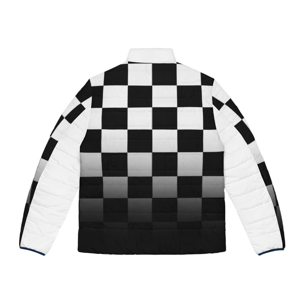 Checkerboard Gradient Puffer Jacket