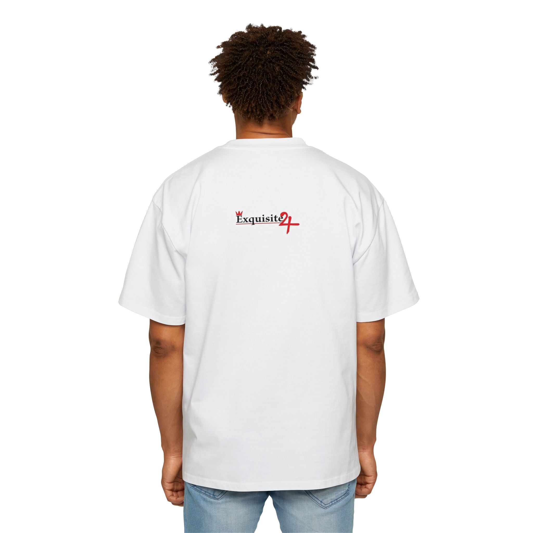 Oversized Graphic Tee — Bleeding Heart with Sword Design