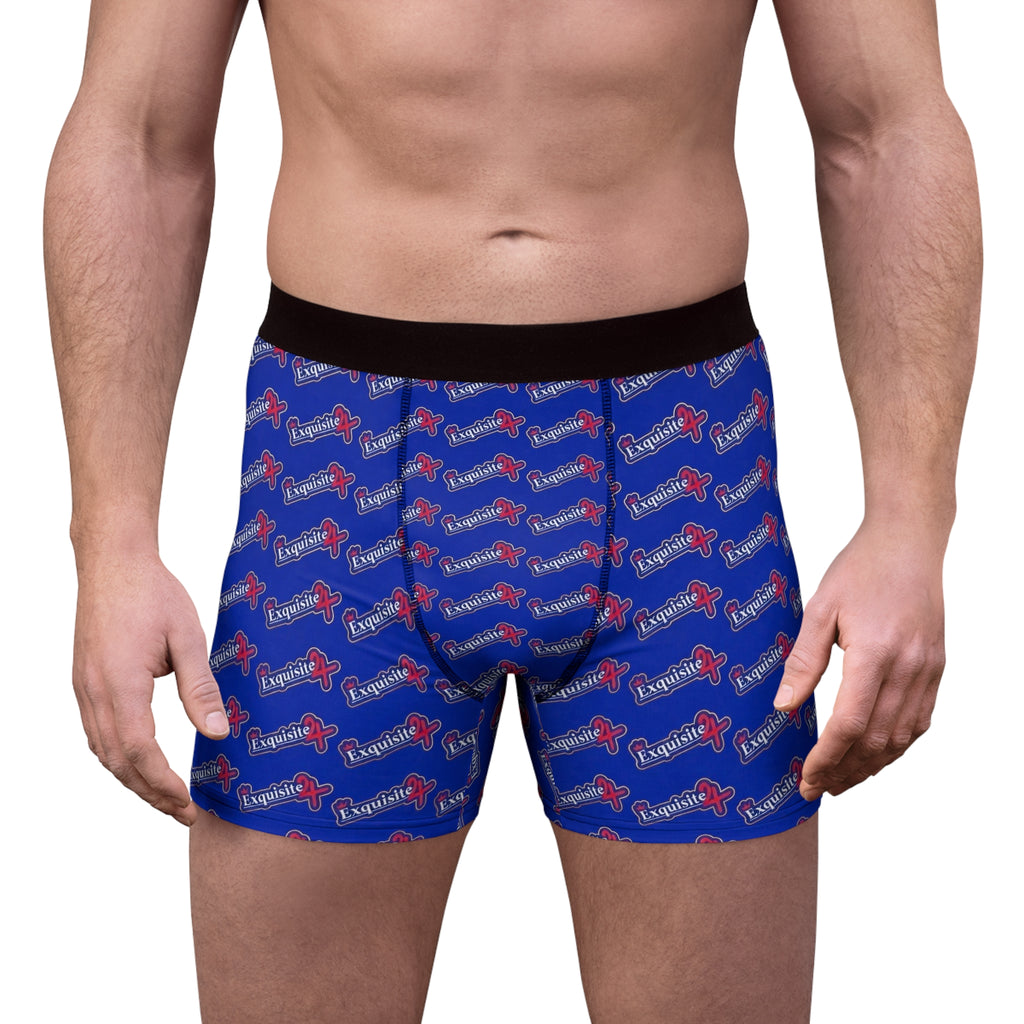 Exquisite 24 Logo Boxer Briefs — Blue Men's Underwear
