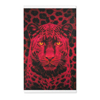 Red Leopard Area Rug – Bold Neon Leopard Accent Rug
