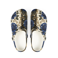 Blue Rose Pattern EVA Foam Clogs