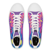 Women's High Top Sneakers — Vibrant Tie-Dye Floral High-Top Shoes