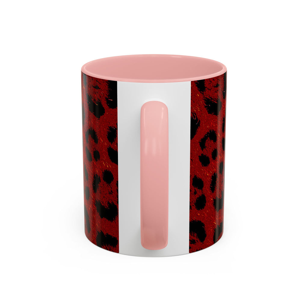 Red Leopard Print Accent Coffee Mug (11/15oz)