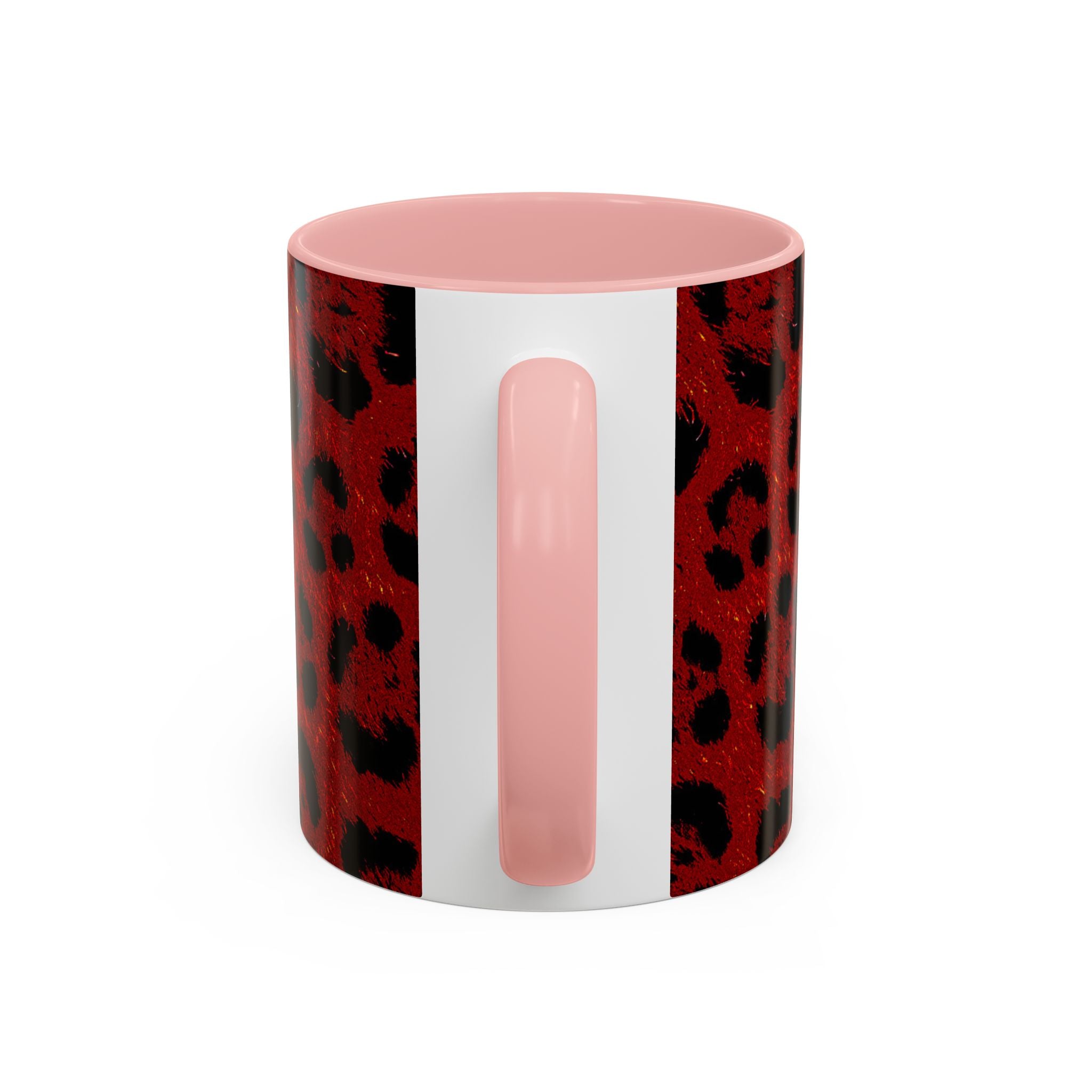 Red Leopard Print Accent Coffee Mug (11/15oz)