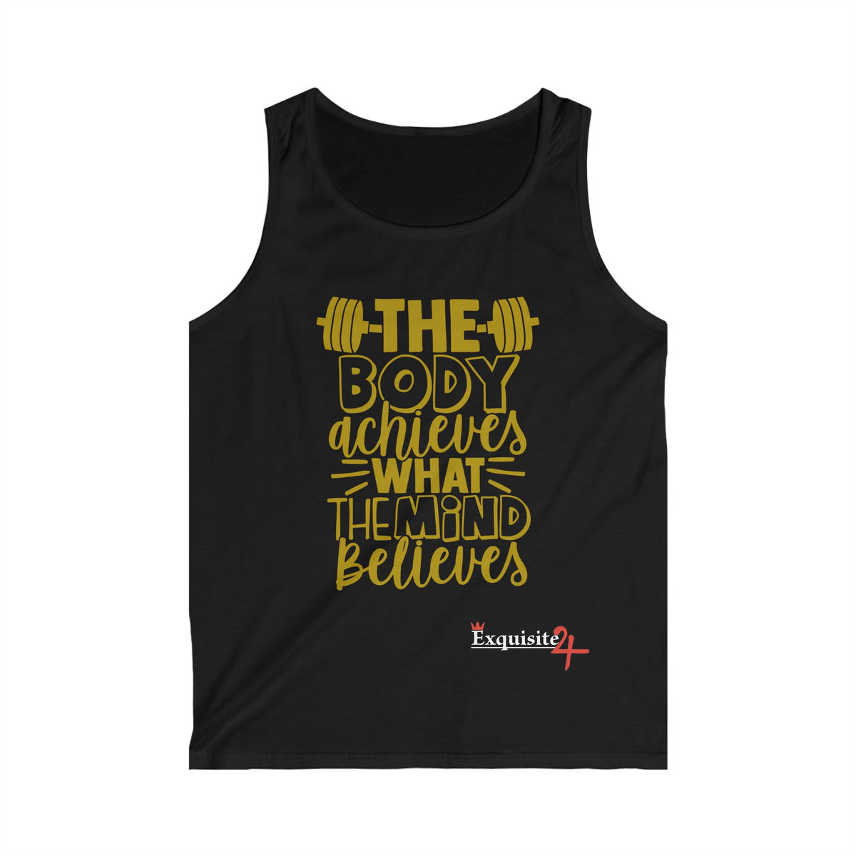Gold Motivational Gym Tank Top