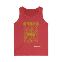 Gold Motivational Gym Tank Top