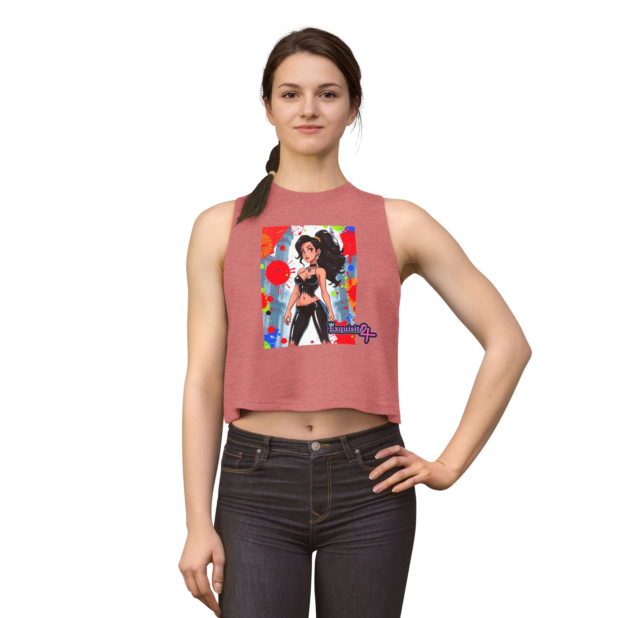 Anime Streetwear Crop Top — Bold Pop Art Girl Graphic