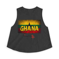Ghana Flag Crop Top — Retro Rasta Graphic Women’s Tank