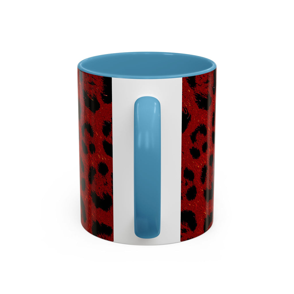 Red Leopard Print Accent Coffee Mug (11/15oz)