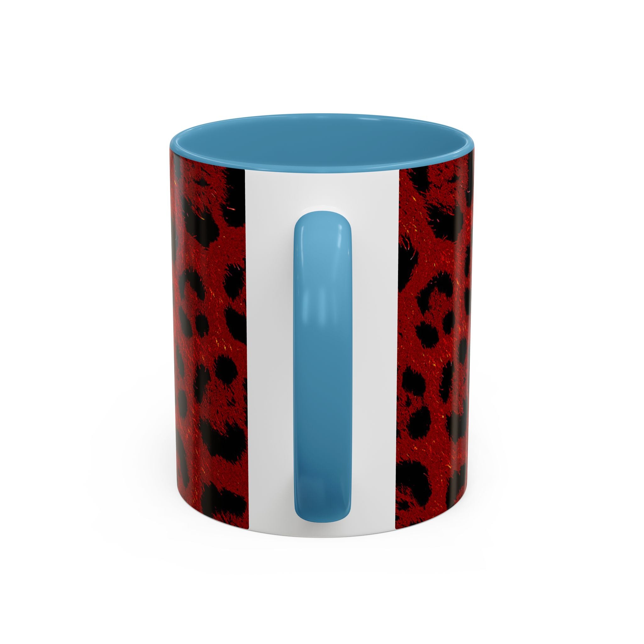 Red Leopard Print Accent Coffee Mug (11/15oz)